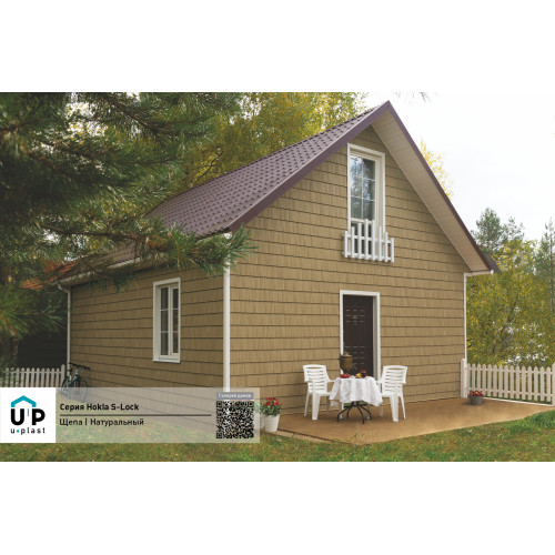 Фасадные панели Ю-пласт Щепа S-Lock - Натуральный орех