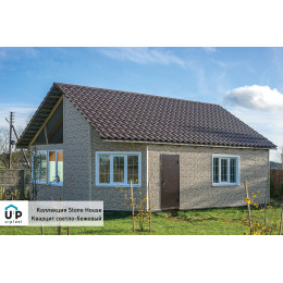 Фасадные панели Ю-пласт Стоун-хаус Кварцит - Светло-бежевый