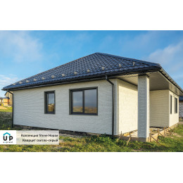 Фасадные панели Ю-пласт Стоун-хаус Кварцит - Светло-серый