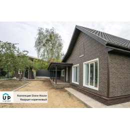 Фасадные панели Ю-пласт Стоун-хаус Кварцит - Коричневый