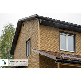 Фасадные панели Ю-пласт Стоун-хаус Кварцит - Светло-бежевый
