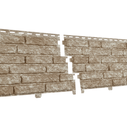 Фасадные панели Ю-пласт Стоун-хаус Кварцит - Светло-бежевый