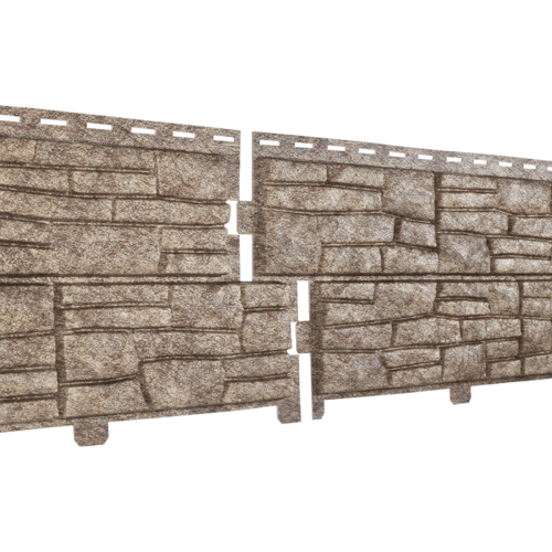 Фасадные панели Ю-пласт Стоун Хаус Сланец - Бурый