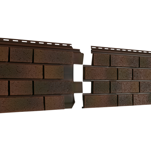 Фасадные панели Стоун Хаус S-Lock Клинкер Нордик - Глина