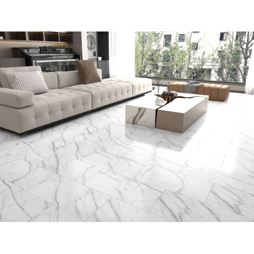Кварц-виниловый ламинат SPC Aspenfloor Natural stone - Тадж-Махал глянец (Taj Mahal)