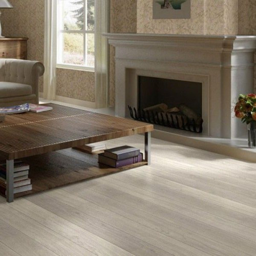 Ламинат Quick-Step Perspective PER 1304 Доска дубовая светло-серая лакированная