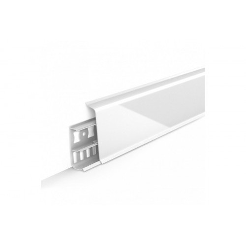 Плинтус ПВХ IDEAL Deconika 55 мм 001G Белый Глянец