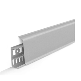 Плинтус ПВХ IDEAL Deconika 70 мм 002 Светло-Серый