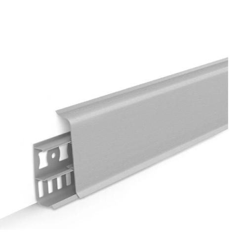 Плинтус ПВХ IDEAL Deconika 70 мм 002 Светло-Серый