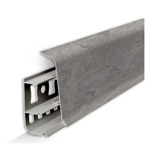 Плинтус ПВХ IDEAL Deconika 70 мм 547 Лофт Светло-Серый