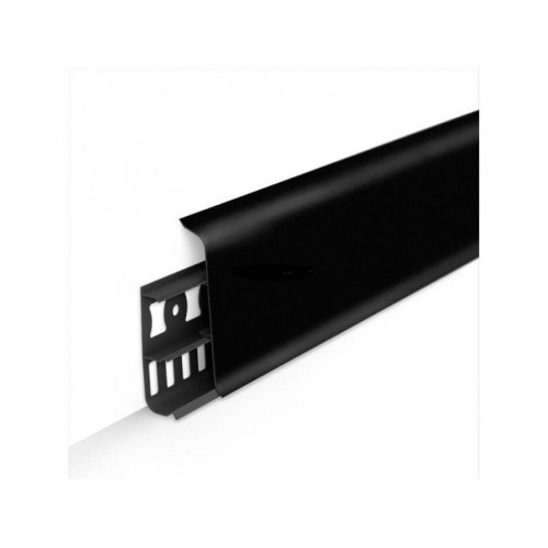 Плинтус ПВХ IDEAL Deconika 70 мм 007 Черный Матовый