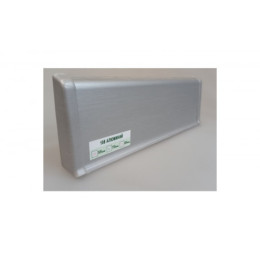 Плинтус ПВХ IDEAL Deconika 70 мм 186 Алюминий