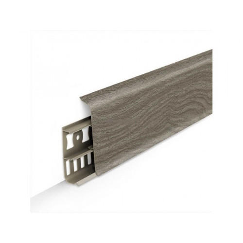 Плинтус ПВХ IDEAL Deconika 70 мм 296 Орех Серый