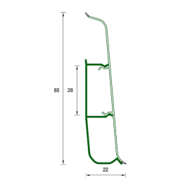 Плинтус ПВХ IDEAL Deconika 85 мм 001 Белый Матовый