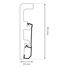 Напольный плинтус из дюрополимера Arbiton Integra (Арбитон Интегра) 01 Белый