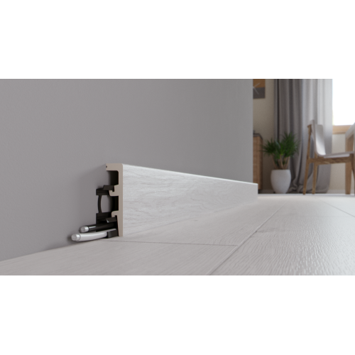 Напольный плинтус из дюрополимера Arbiton Integra (Арбитон Интегра) 03 Снежный Ясень