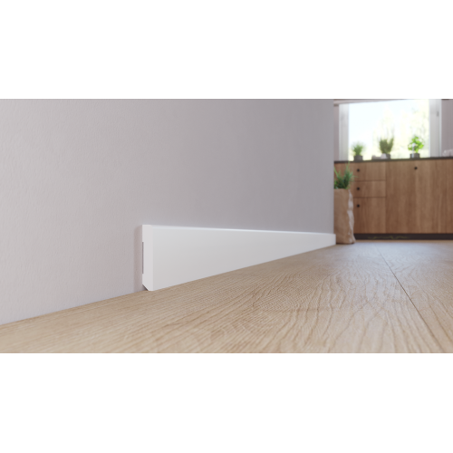 Напольный плинтус Arbiton Stiq Белый (дюрополимер) S0611