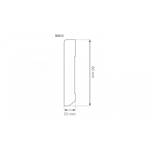 Напольный плинтус Arbiton Stiq Белый (дюрополимер) S0611
