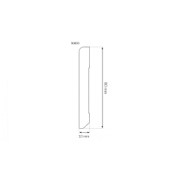 Напольный плинтус Arbiton Stiq Белый (дюрополимер) S0810