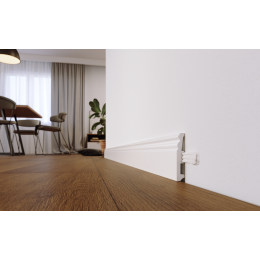 Напольный плинтус Arbiton Stiq Белый (дюрополимер) S0820