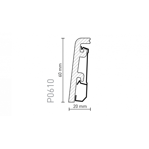 Напольный плинтус Arbiton VEGA P0610 60мм