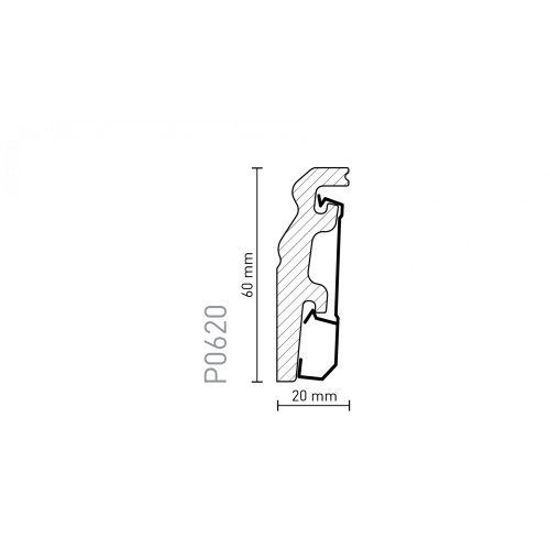 Напольный плинтус Arbiton VEGA P0620 60мм