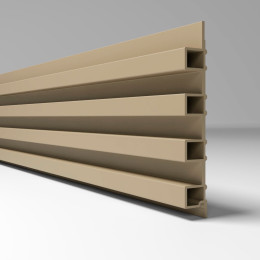 3Д Профиль ПВХ реечная панель - L 173х24мм 2.95м Капучино 232