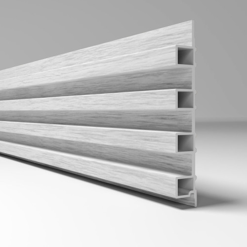 3Д Профиль ПВХ реечная панель - L 173х24мм 2.95м Ясень серый 421