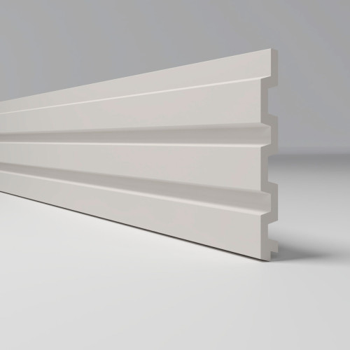 3Д Профиль ПВХ реечная панель -  М 120х12мм 2.95м Белый 001
