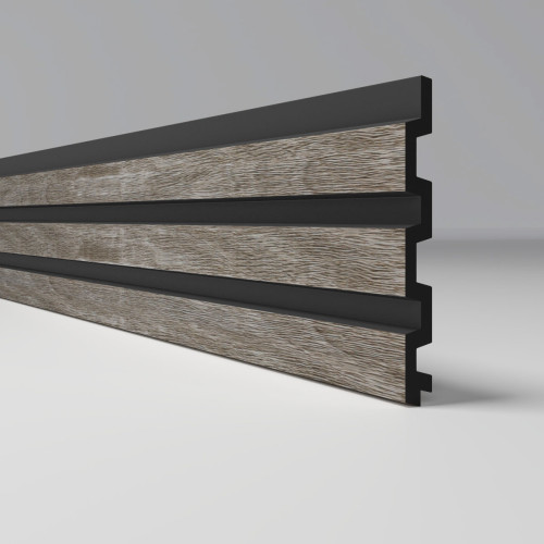 3Д Профиль ПВХ реечная панель -  М 120х12мм 2.95м Дуб серый 406