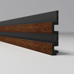 3Д Профиль ПВХ реечная панель -  XL 122х21мм 2.95м Орех 224