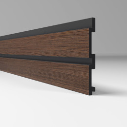 3Д Профиль ПВХ реечная панель -  XXL 122х12мм 2.95м Каштан 210