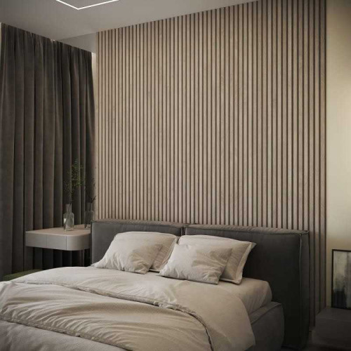 Реечная панель Grace МДФ панель 3D Line Modern L03 Ель серебристая